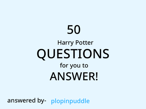 ♢ | 50 Harry Potter questions to answer! remix remix remix remix remix
