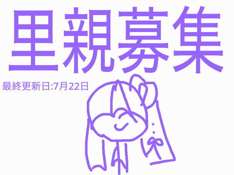 里親募集　最終更新日:７月22日