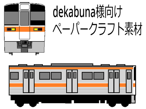 dekabuna様向けペーパークラフト素材（JR東海セット）