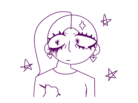 I tried eyeliner 