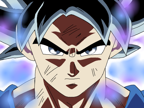 Ultra instinct Goku vector art