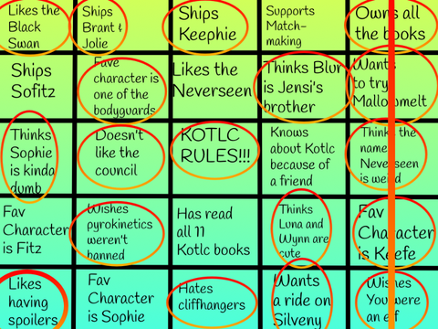 Kotlc bingo