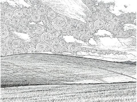 Windows XP Bliss Coloring Page