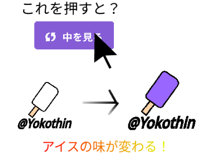 中を見るとアイスの味が変わる！