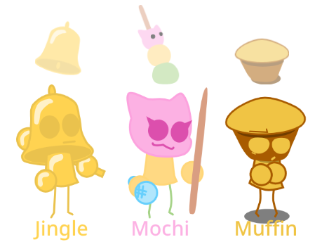 Mochi, Jingle and Muffin