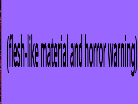 made this out of boredom (flesh-like material and horror warning)