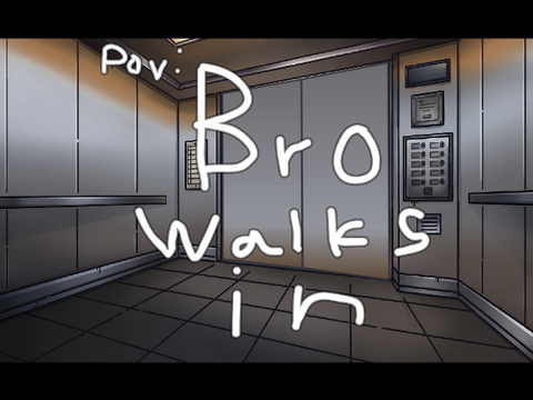 Nonchalant Elevator - POV: bro walks in