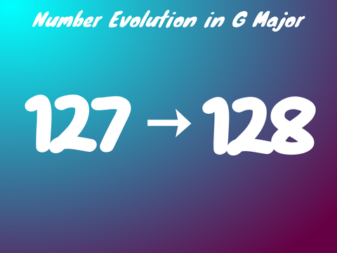 Number Evolution in G Major [ 127 ⭢ 128 ]