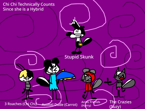 5 Skunks, 1 Art Piece