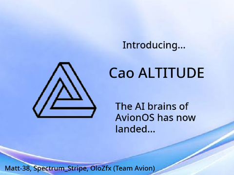 Intro: Announcing Cao ALTITUDE, AvionOS's AI brains