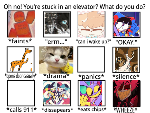 Oh no! You're stuck in an elevator! What do you do?  remix remix remix
