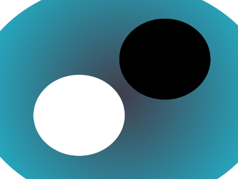 COLOR CIRCLES 4  WHITE & BLACK 