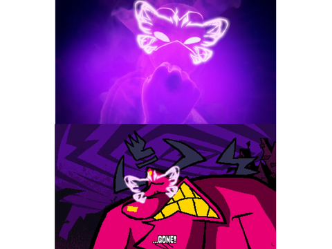 Satan (AntonBlast) gets Akumatized by Chrysalis