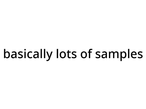 everybody's favourite subject but it's played using every sample