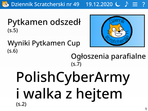 [REUPLOAD] Dziennik Scratcherski nr 49 [19.12.2020]