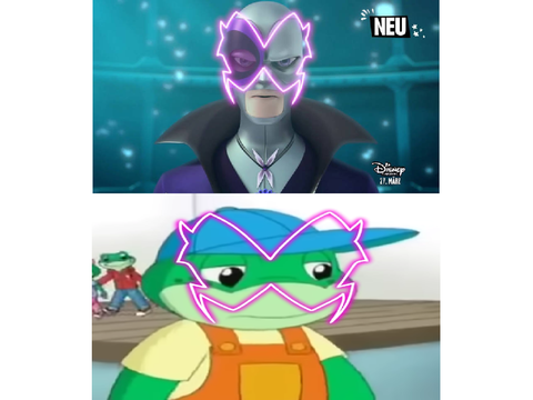 Tad (LeapFrog) gets Akumatized by Shadow Moth