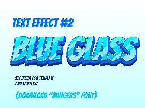 Text Effect 2-Blue Glass