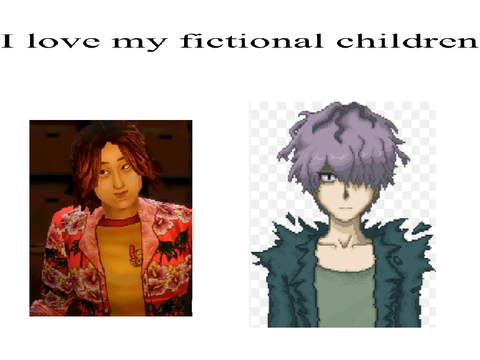 Drawing two of my children