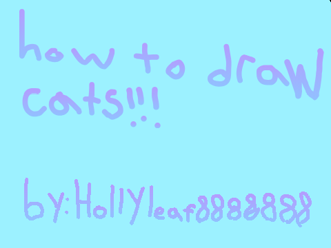 How to draw cats!!