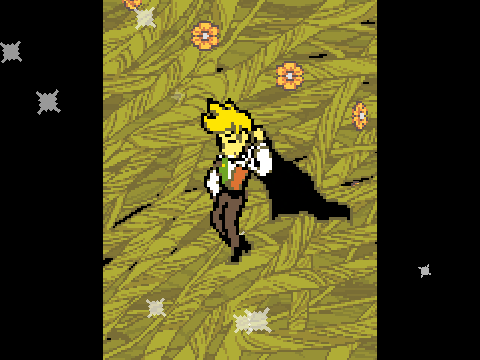 Flower Man, playing on music blocks