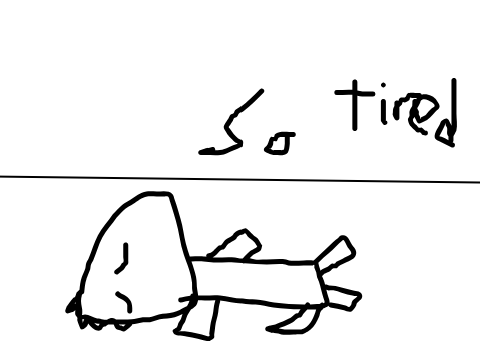 so tired cuz this