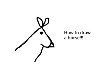 how to draw a horse
