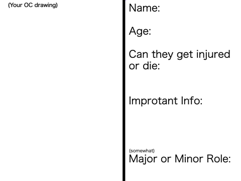 Want your OC in my game?!