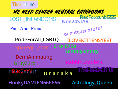 Sign if you agree- WE NEED GENDER NEUTRAL BATHROOMS! remix remix remix remix remix remix remi… remix