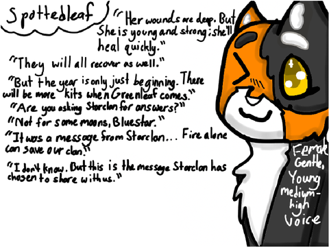 [OPEN] Warrior Cats Animated Series VA! FOR SPOTTEDLEAF!