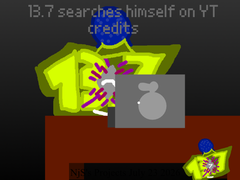 13.7 searches himself on Yt