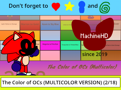 The Color of OCs (MULTICOLOR VERSION) (2/18)