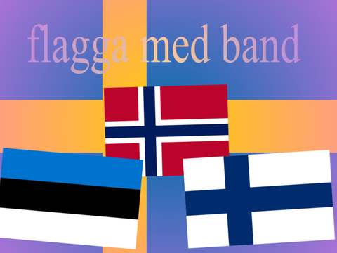 flagga med band