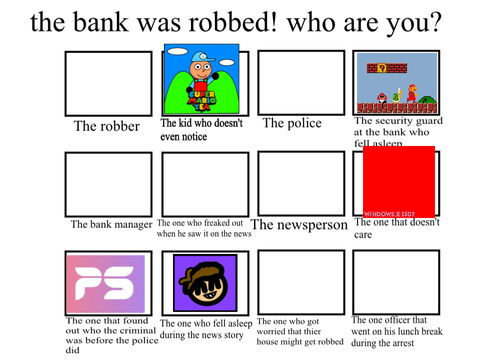 the bank has been robbed! who are you? remix remix remix remix