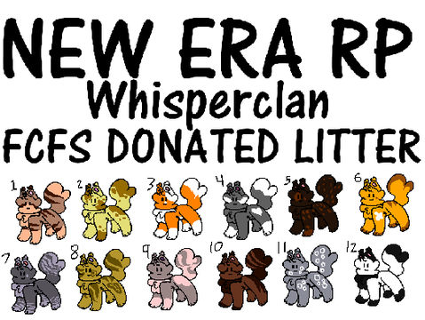 FCFS litter - Whisperclan (New Era RP)