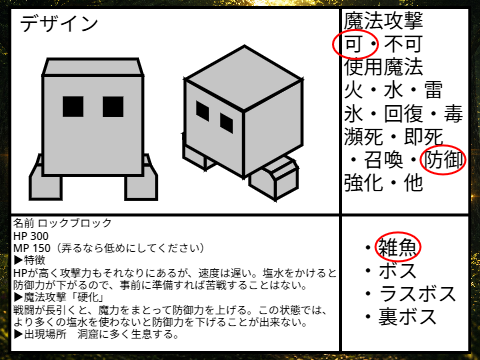 〈RPG風ゲーム敵キャラ募集〉 remix