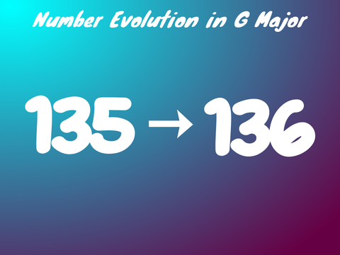 Number Evolution in G Major [ 135 ⭢ 136 ]