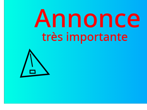 annonce importante