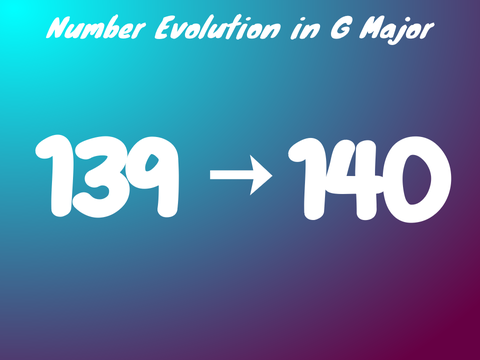 Number Evolution in G Major [ 139 ⭢ 140 ]