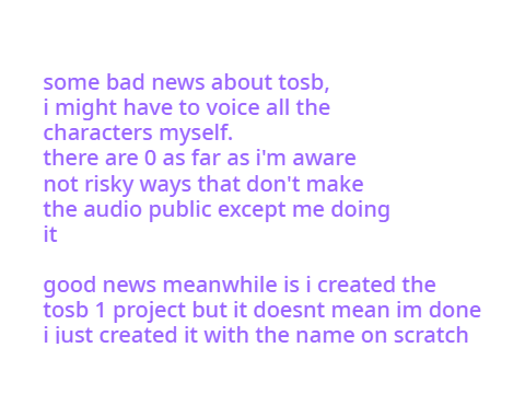 bad  and good news about tosb