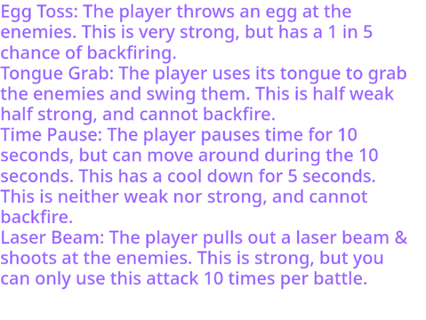 Scratch The Video Game list of special attacks