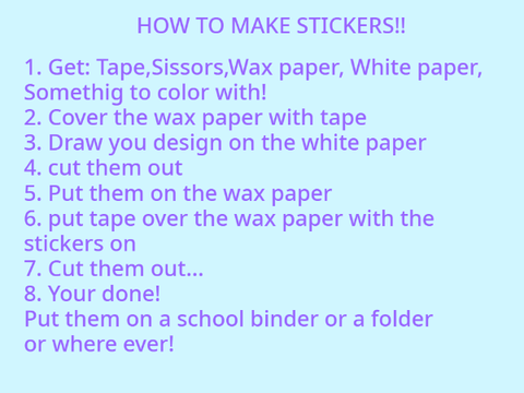 DIY stickers