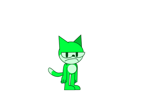 Scratch Cat Bootleg but green for some reason