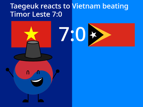 Taegeuk reacts to Vietnam beating Timor Leste 7:0