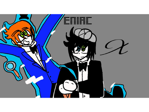 Eniac and X (Special OCs for OC Art and Lore Contest)