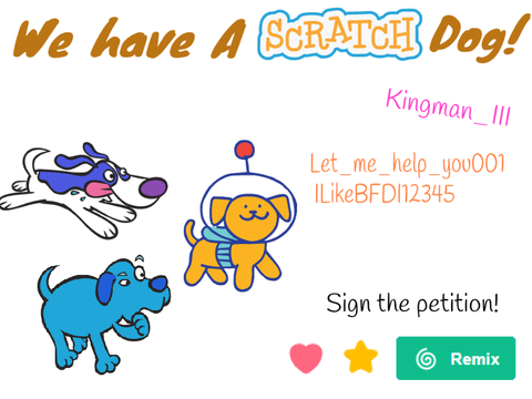 Petition to add a Scratch Dog! remix remix