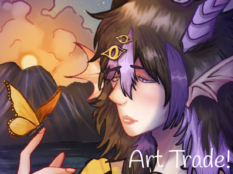 art trade w/ Bright--heart