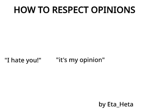 how to respect opinions