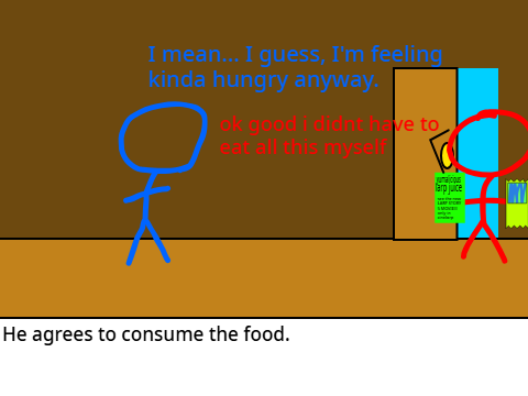 > Blue agrees to the consuming