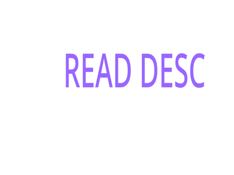 Note. READ DESC