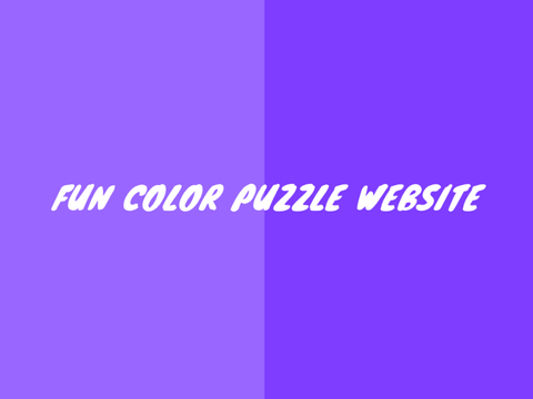 Fun color puzzle website!